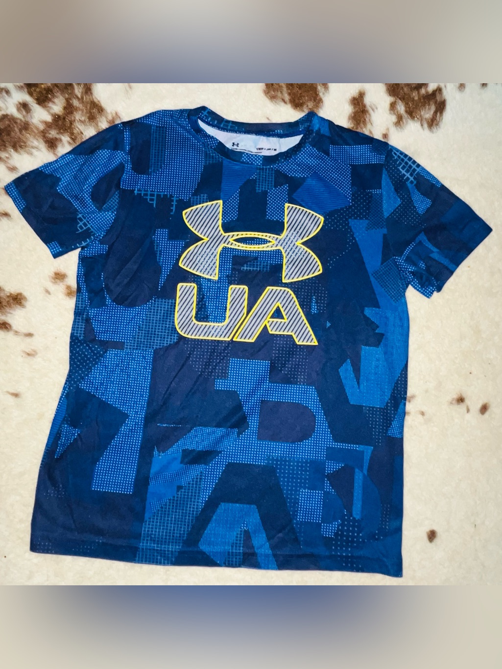 Under Armour Blue Graphic Ua Logo Short Sleeve Tee